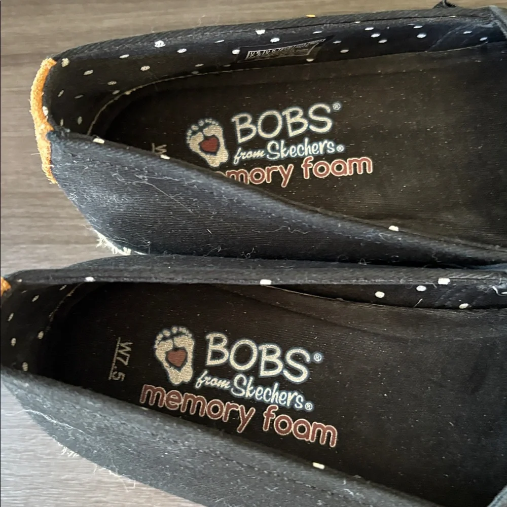BOBS by Skechers‎ Bobs Black Flexpadrille Flat Loafer Slip On Size 7.5